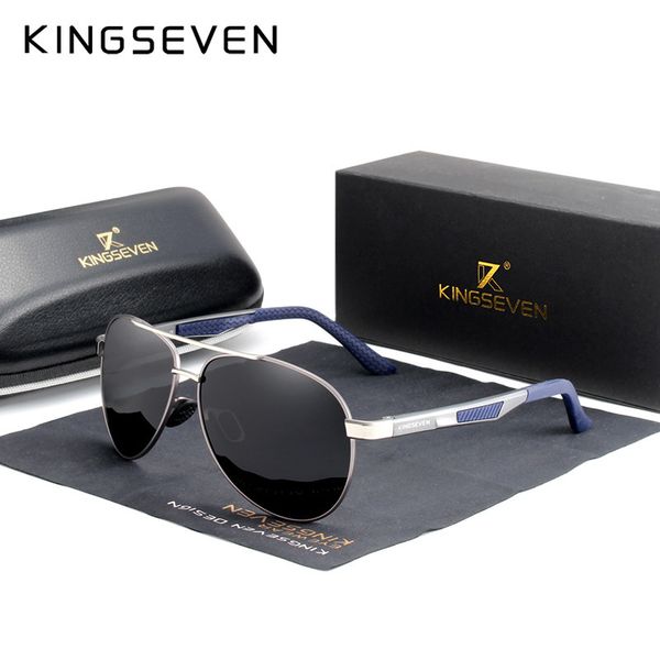 

kingseven brand men's vintage square sunglasses polarized uv400 lens eyewear accessories male sun glasses for men zonnebril 7720 220511, White;black