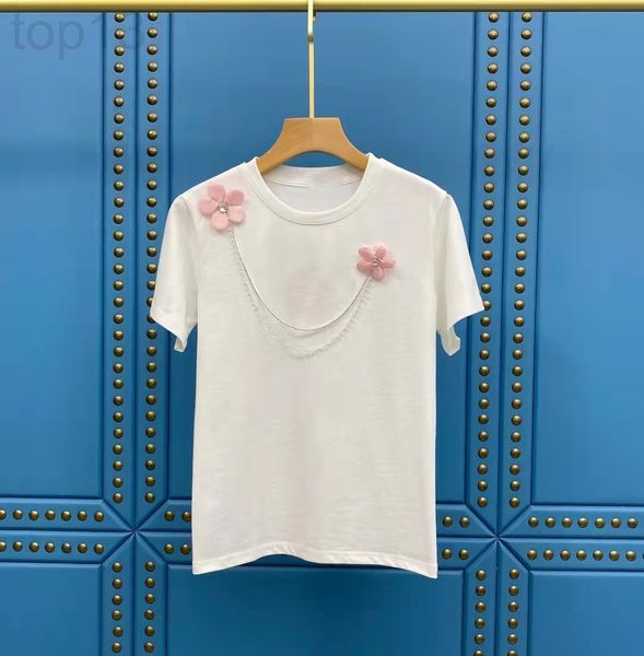 

women's t-shirt designer 2022 spring and summer new solid color half sleeve cotton fresh sweet white pullover round neck loose slim com
