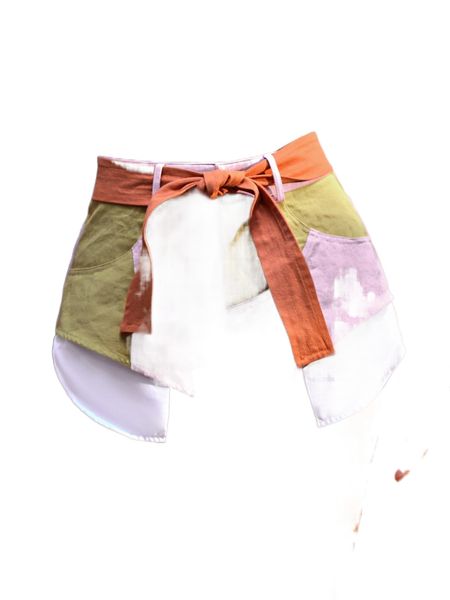

x smile high waist color block belted shorts b5h7#, White;black