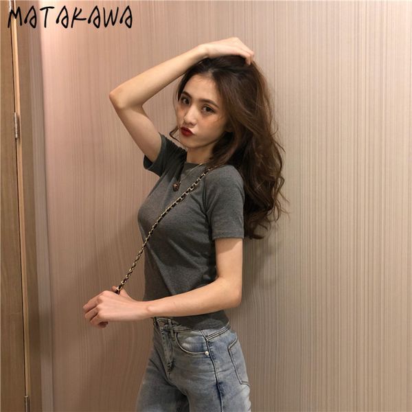 

short sleeved shirt women summer cotton slim woman shirt solid color shirts high waist crop ops 210506, White