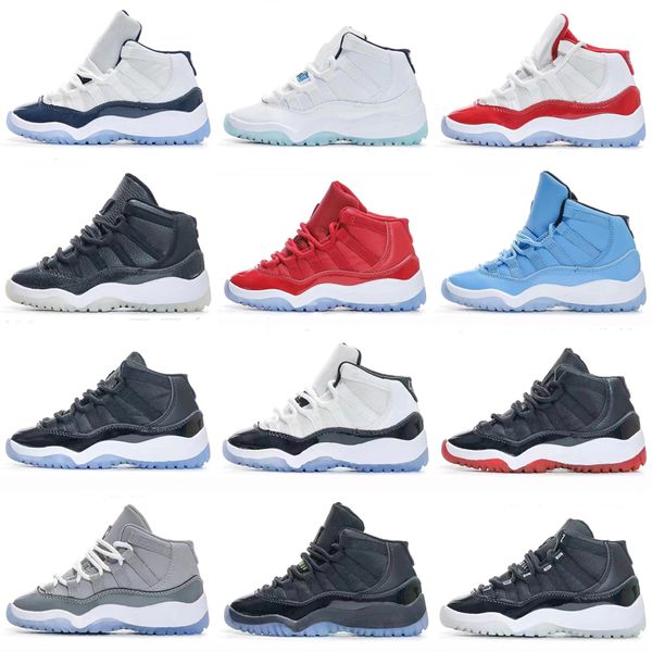 

2022 JUMPMAN 11 Cherry 11s 25th Anniversary Kids Baskeball Shoes For Toddlers Boys Girls Children Outdoor Sports Sneakers Cool Grey Space Jam Concord Bred Trainers, As picture 6