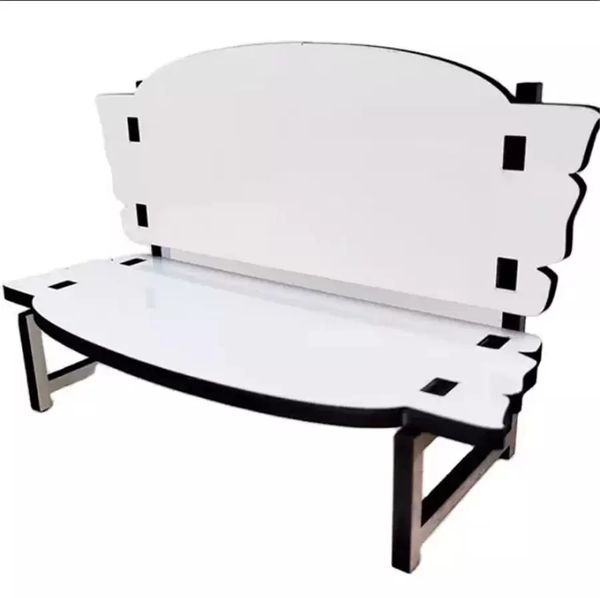 

sublimation mdf memorial bench for desk decoration personalized gloss white blank hardboard love bench new fast