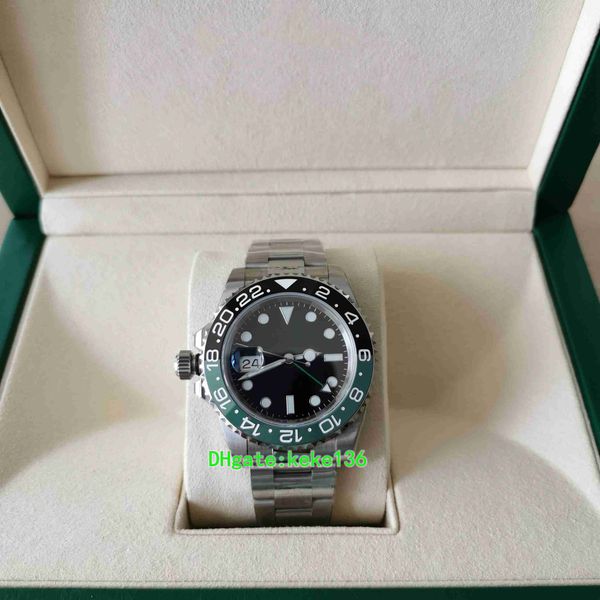

2022 men watch v9 126720vtnr 126720 40mm stainless 904l two-tone green-black cerachrom sapphire eta 3285 movement automatic mechanical mens, Slivery;brown