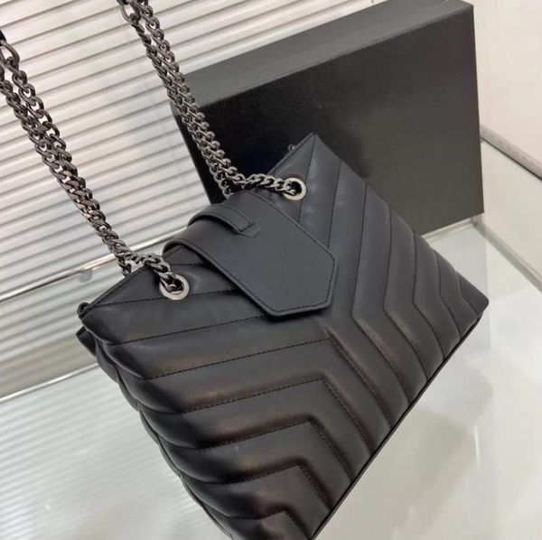 

2022 ladies shoulder bags designer women handbag purses genuine leather cross body bag sliver gold chain shopping messenger totes, Red;black