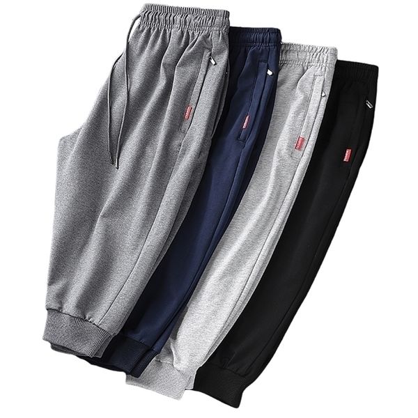 

summer zip pockets sweatshorts men sportswear short breeches jogger pants s male solid cotton casual shorts plus size 8xl 220301, White;black