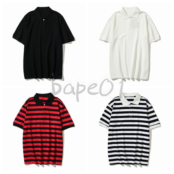 

fashion mens sold color polos mens casual stripes short sleeves summer couples tees asian size m-3xl, White;black