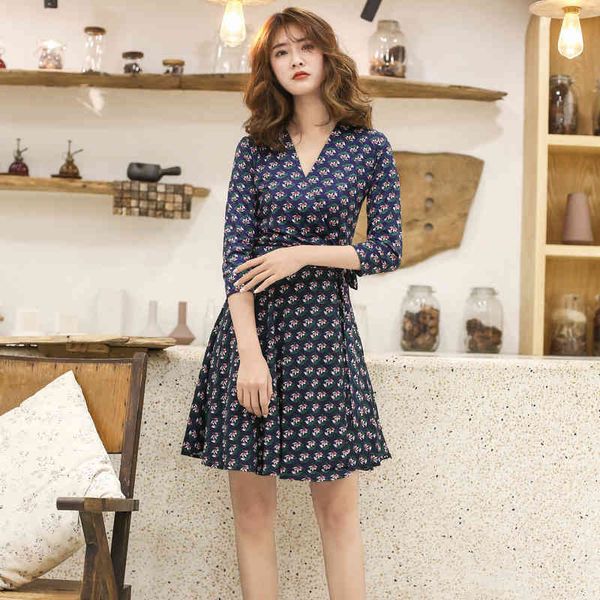 

casual dresses wrap skirt summer beauty floral dress tibetan blue flower splicing holiday tea break women, Black;gray