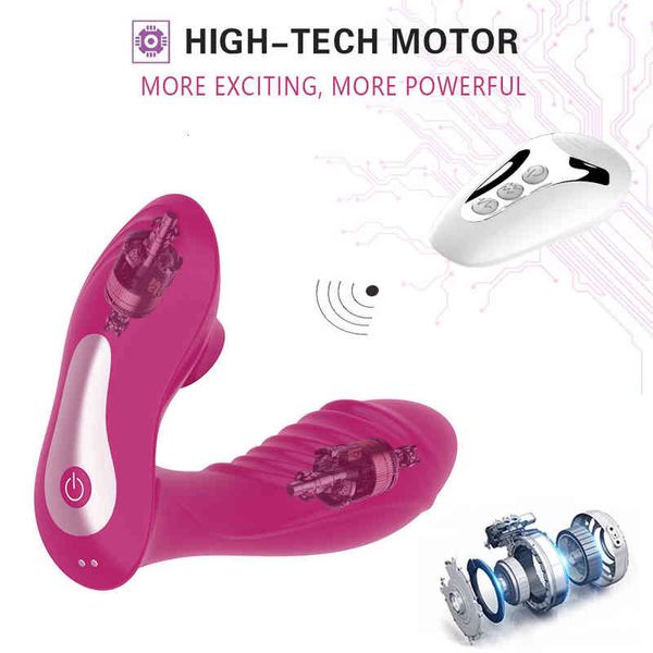 Sex Toy S Masager Massager Vibrator 10 Frequenz Frauen lustige Erwachsene Produkte Zunge lecken Doppelschock tragen Ei überspringen Schmetterling GQ9p