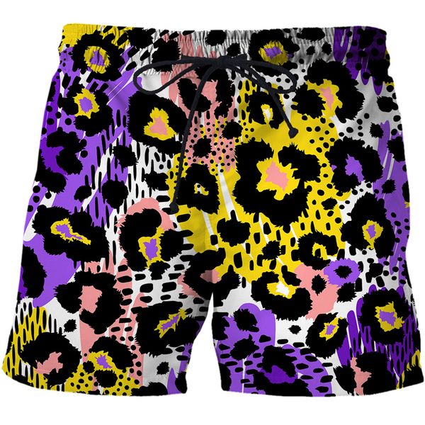 

male shorts animal texture series oversized casual summer sweatpants men women men's clothing 3d print beach short boys 220624, White;black