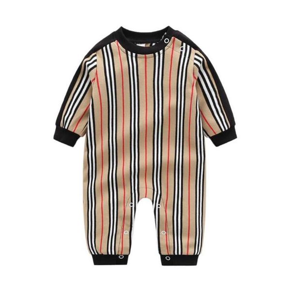 

cute baby striped rompers infant boys girls long sleeve jumpsuits spring autumn toddler newborns onesies kids romper clothes 0-24 276l, Blue