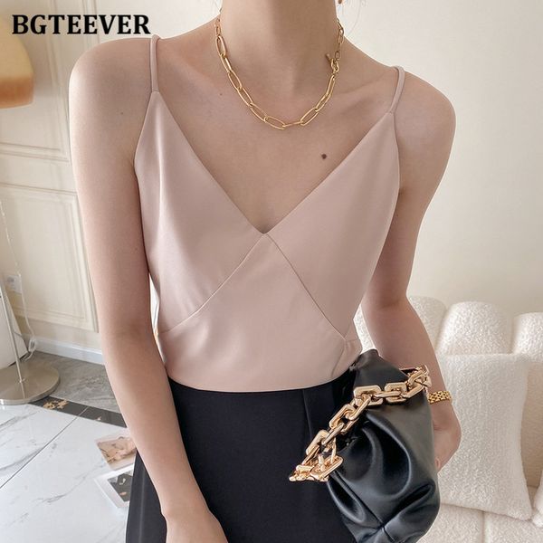 

stylish v-neck women crop elegant sleeveless loose female solid camisole 2021 summer ladies spaghetti strap vests, White