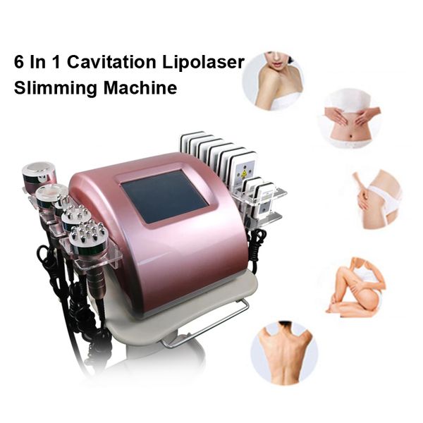 

portable multi-functional beauty equipment 40k body slimming laser lipo cavitation rf cavitation vacuum radio frequency machine, Black;white
