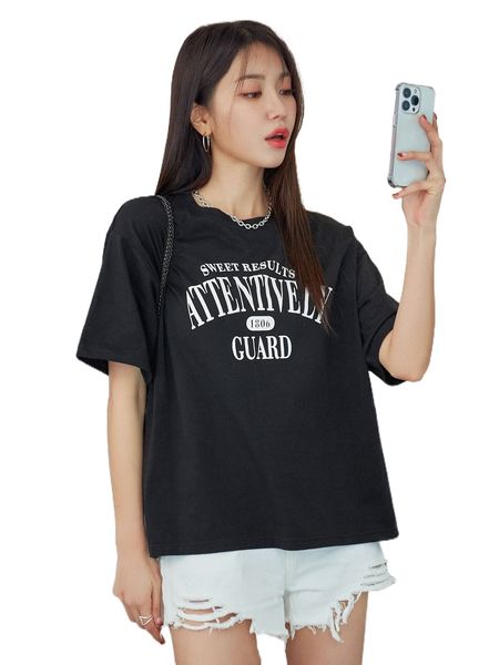 

dazy letter graphic drop shoulder tee p0fo#, White