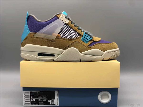 

authentic 4 union desert moss taupe haze man basketball shoes 30th anniversary 4s blue fury khaki roma green turquoise retro dark off noir