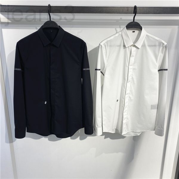 

men's casual shirts designer 2022 spring new men's shirt crown bee embroidery business trend gtn2106 9lx9, White;black