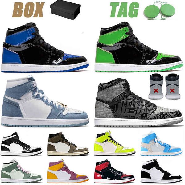 

high mens womens designer jumpman basketball shoes jorda 1s patent unc high dark mocha cactus jack mid dutch green