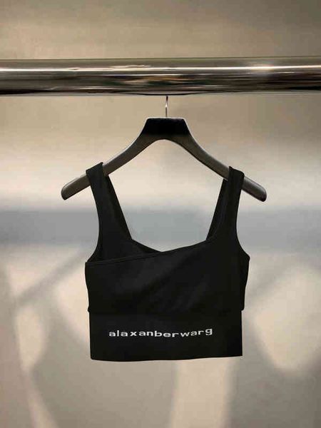 

women's tanks camis big wang letter ribbon vest women's summer high waist elastic double layer short suspender fashion, White