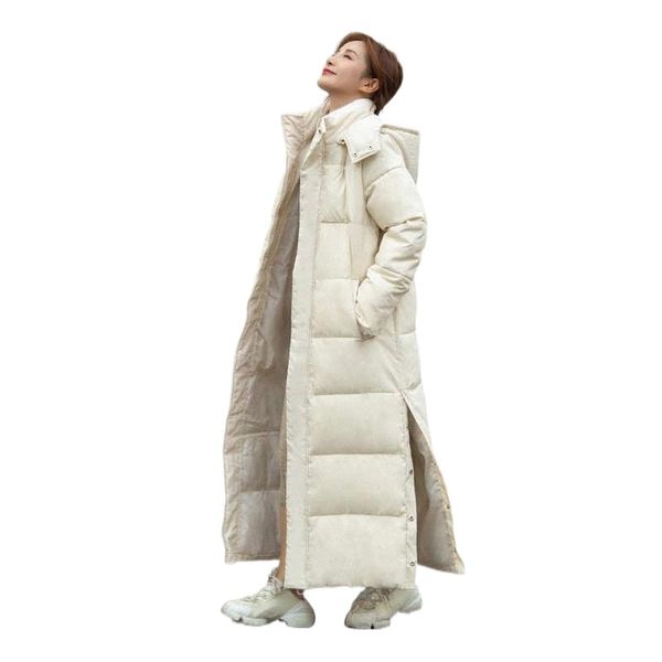 

women's down & parkas fashion coats women elegant cotton jacket autumn winter coat long hooded padded jackets female ladies c7671 j0no#, Black
