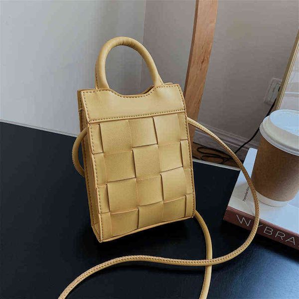 

knitting mobile phone bag women's summer portable small square korean style single shoulder bag menger