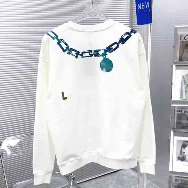 

designer sweater  22 ouis hoodie round neck loose casual sweatshirt flower embroidered cotton long sleeve t-shirt fashion pullover jacket m, Black