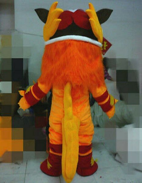

mascot doll costume cute lion dance mascot plush costume chinese zodiac culture art halloween christmas carnival advertising costume, Red;yellow