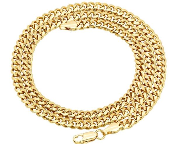 

men's cuban chain 18k gold plated 6mm side chains necklace, Silver