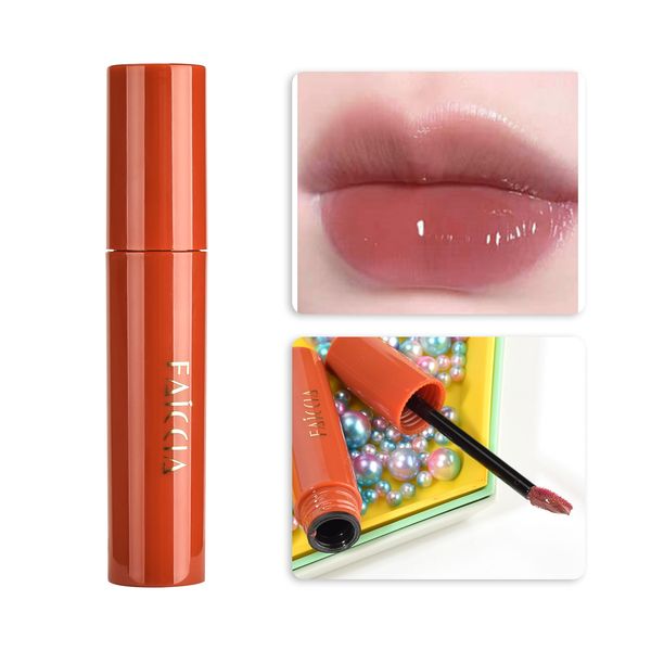 

girls lipstick cloud mirror water gloss lip glaze #06 persimmon tea jelly 1pc
