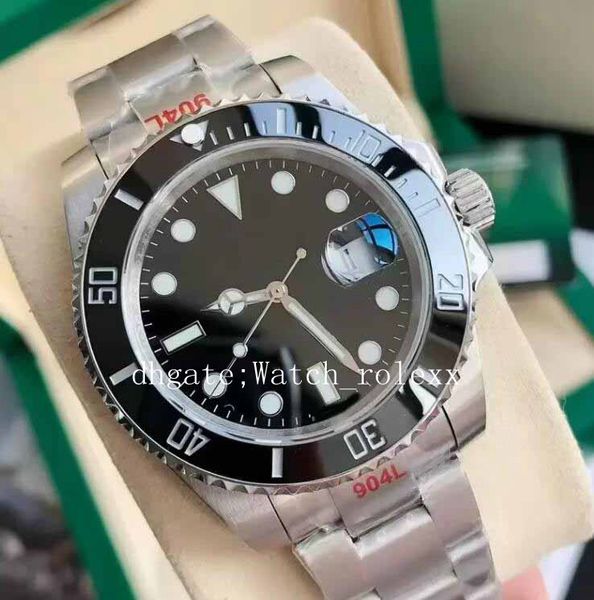 

8 styles men's nf factory 40mm wristwatches 904l ceramic dial quality cal.2813 movement automatic men diver bezel date 904l steel brace, Slivery;brown