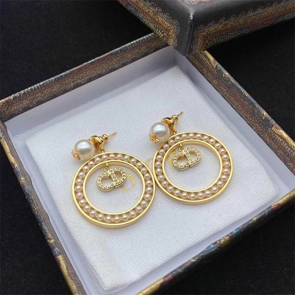 

65% off jewelry store coupon new letter inlaid diamond tassel ring pearl earrings women's versatile personality star earrings, Golden