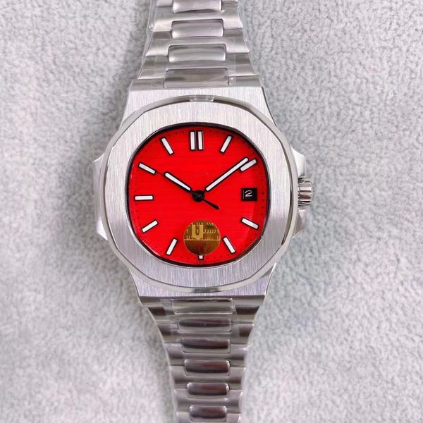 

u1 men luxury watches 324 movement engraved mens designer watch pp aaa automatic mechanical with box papers stainless steel back red sports, Slivery;brown