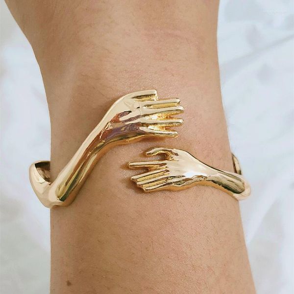 Bangle Gothic Hug Muscle Hands Bracciale per donna Uomo Regolabile Open Party Wedding Couple Gioielli vintageBangleBangle