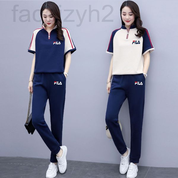 

two piece dress designer [zhigongni]large size fashion suit women's loose and thin leisure two-piece for aging running sportswear in su, White