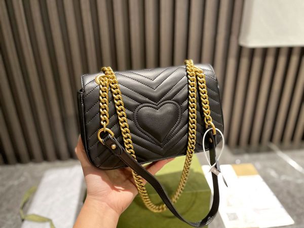 

2022 fashion versatile messenger bags designer luxury metal chain leather shoulder bag wallet phone bag xb50005