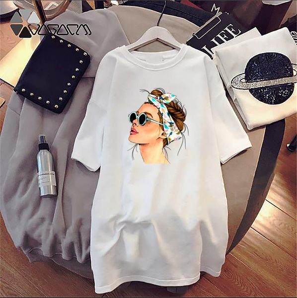 

summer dresses for women modern girl print oversized m-4xl mini sundress short sleeve solid streetwear loose tshirt dresses fashion clothes, Black