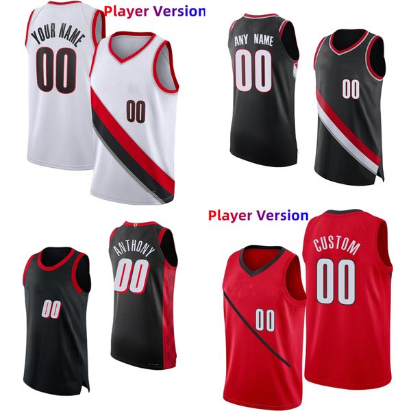 Autentica versione del giocatore cucito Maglie da basket Custom Damian 0 Lillard 11 Josh Hart 1 Anfernee Simons 17 Shaedon Sharpe 9 Jerami Grant 26 Jusise Winslow