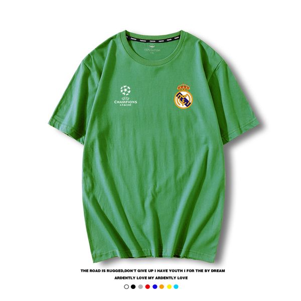 Erkek Kadın Tasarımcıları T Shirt Moda Erkekler Sabit Real Madrid'in Klasik Avrupa Şampiyonları Kupası 14 Taç Hatıra Canlı Versiyon T-Shirt