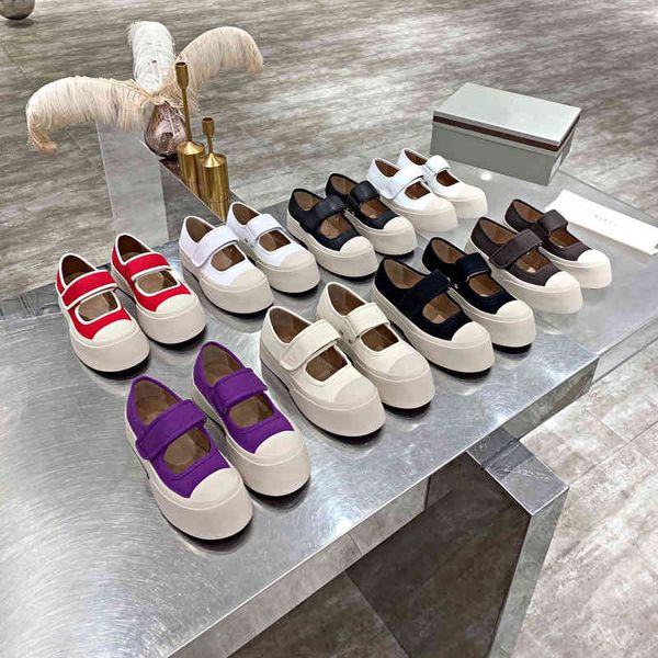 

sandals canvas mary jane fat shoes women's korean fashion ugly cute magic stickers muffin thick soled trend, Black