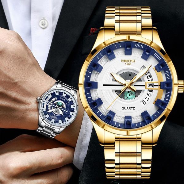 Armbanduhren Mode Herrenuhr Sonderangebot für Fans 30m Wasserdichte Sport Casual Goldene Quarzuhren Männliche Uhr Relogio MasculinoWristwa