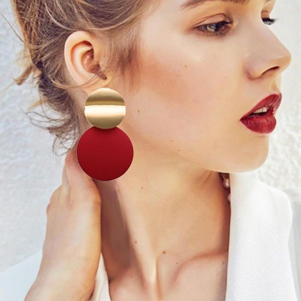 

geometric dangle earrings women punk metal chandelier earring boho jewelry, Silver