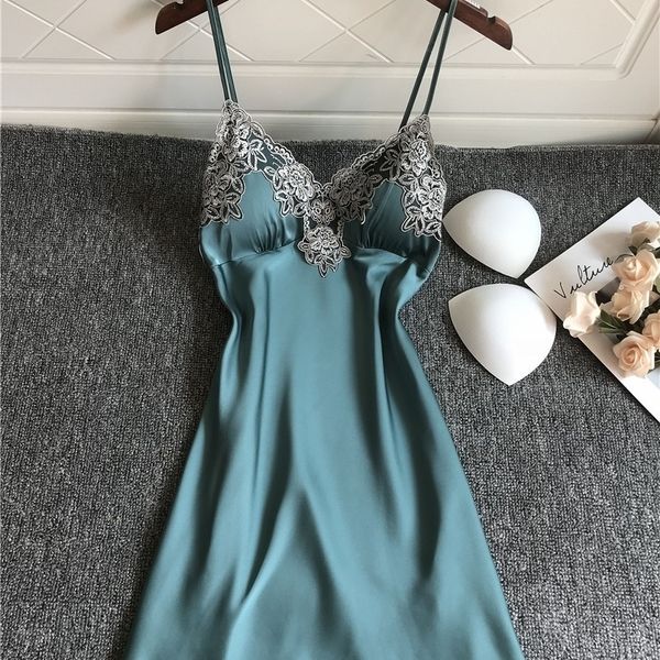 

babydoll nightdress blue homewear cute sleepshirts women nightdress female sling nightgowns ladies lingerie sleepdress y200425, Black;red
