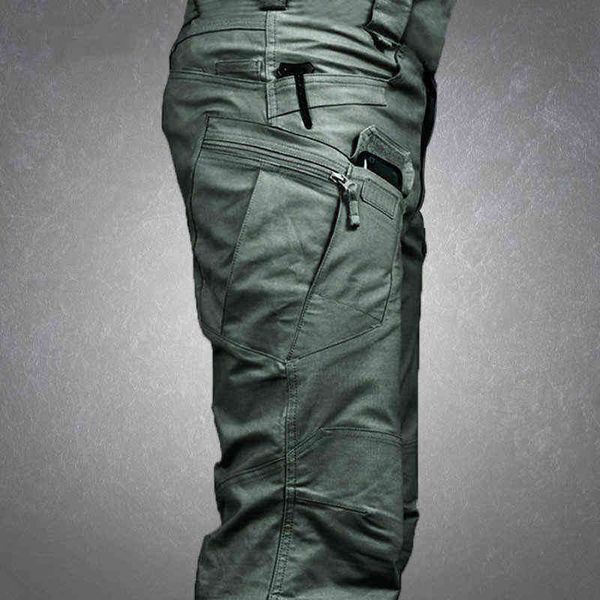 Homens jeans tactical cargo calças homens militares impermeáveis ​​calças casuais masculino múltiplos bolso respirável exército calça mens workwear plus tamanho 22 1222