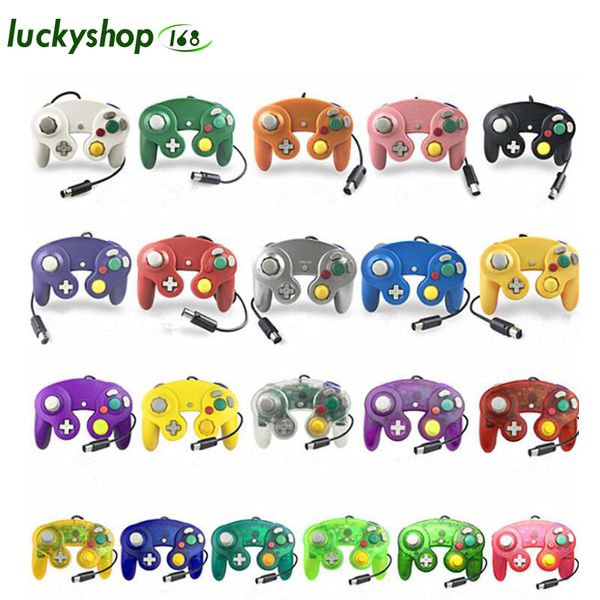 

wired gaming game controller gamepad joystick for ngc console gamecube wii u extension cable turbo dualshock transparent color