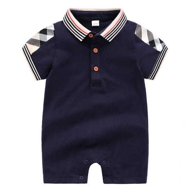 

boys clothes girls kids designer short sleeve romper 100% cotton children's infant clothing baby infant girl boy clothes2654, Blue