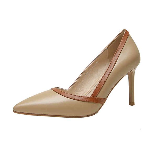 

dress shoes spring and summer women's shoes pointed thin heels high color matching simple formal dress commuting spicy mom single 9cpg, Black