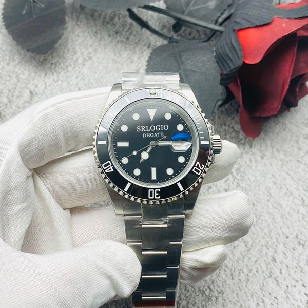 

mens watches automatic mechanical movement watch 41mm fashion business wristwatch montre de luxe, Slivery;brown