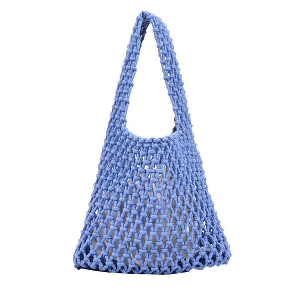 

designer beach bag multi-colors fashion hollowed out vegetable basket underarm bag for women in weave with sea theme