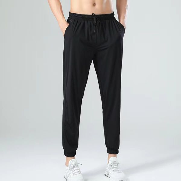 

men summer long pant loose, Black