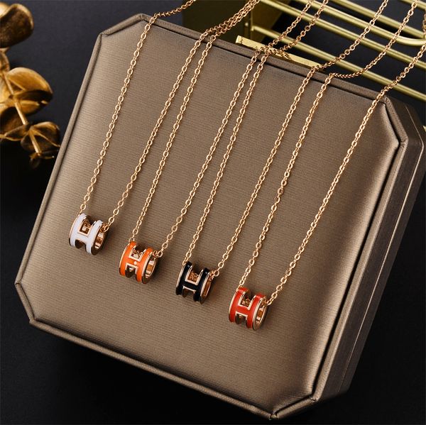 

h pendant necklace luxury women gift jewelry, Silver