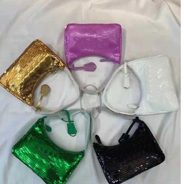 

3pcs/dhl/ups sequins diamond glitter hobo handbag tote crossbody shoulder bag lady girl purses 2022 designers sport casual party clutch poch