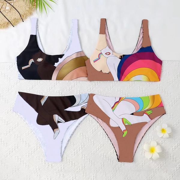 

2022 womens designers swimsuits brands bikinis suits summer bandage bikini sets two-pieces swimwears, White;black